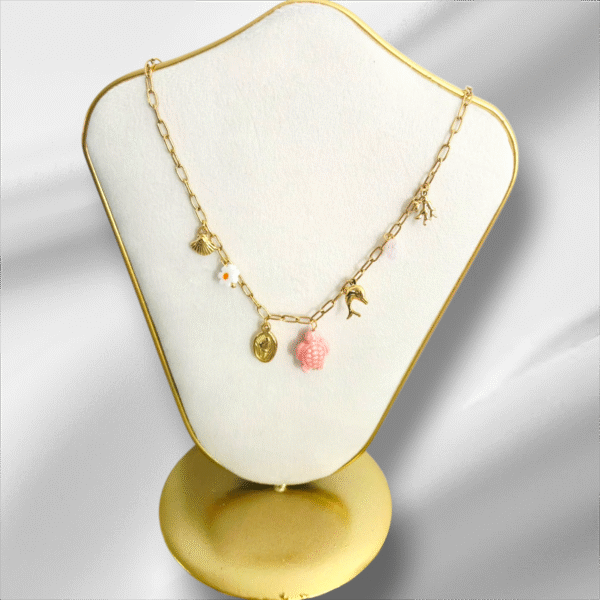 Collier breloques en acier inoxydable