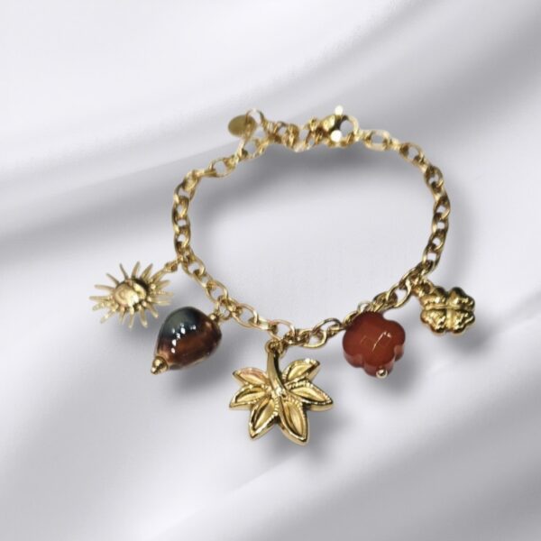 Bracelet breloques en acier inoxydable