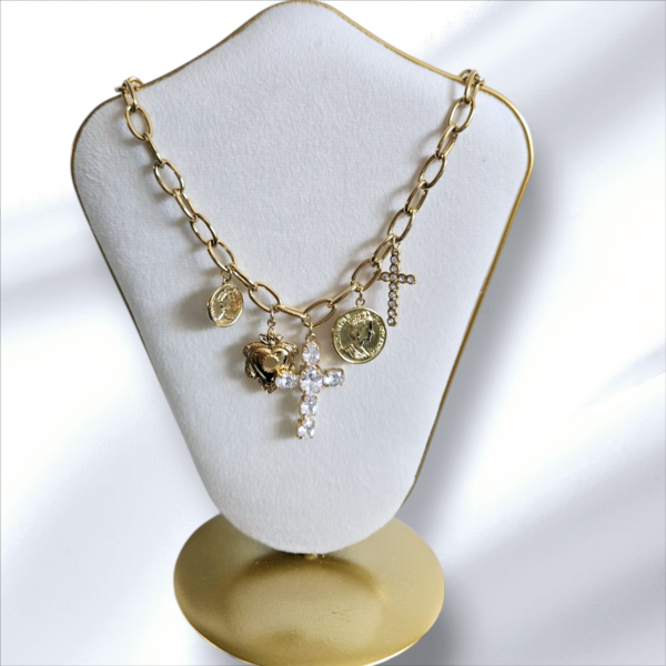 Collier breloques en acier inoxydable