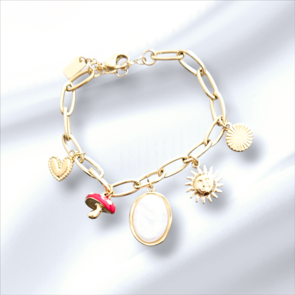 Bracelet breloques acier inoxydable