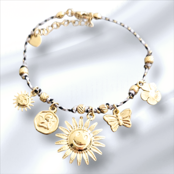 Bracelet breloques acier inoxydable