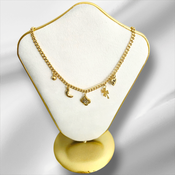 Collier breloques en acier inoxydable