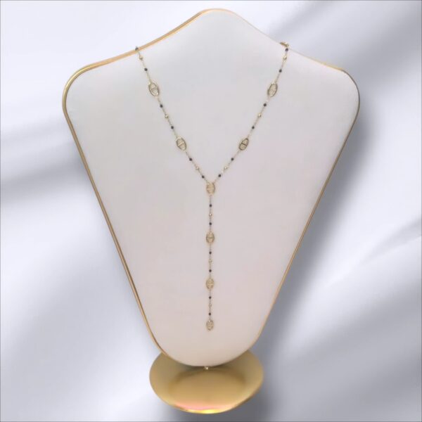 Collier Y noir