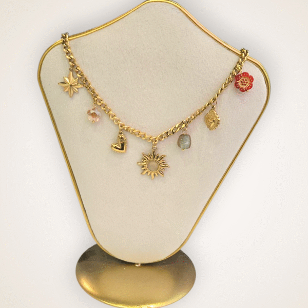 Collier breloques en acier inoxydable