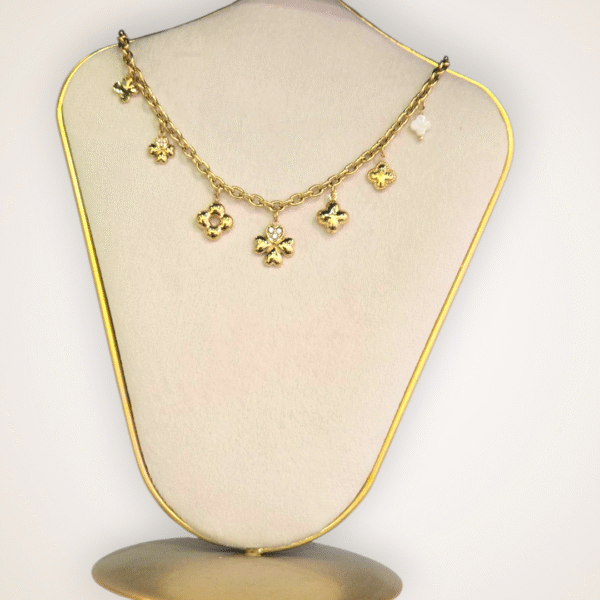 Collier breloques acier inoxydable